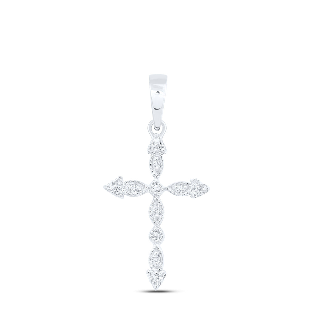1/12CTW-NAT DIA NK GIFT CROSS PENDANT Daisy Joyeria