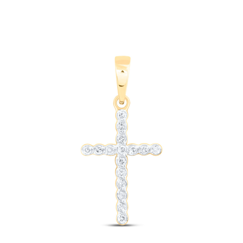 1/10CTW-NAT DIA NK GIFT CROSS PENDANT Daisy Joyeria