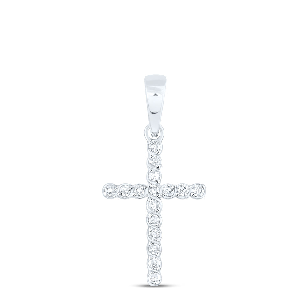 1/10CTW-NAT DIA NK GIFT CROSS PENDANT Daisy Joyeria