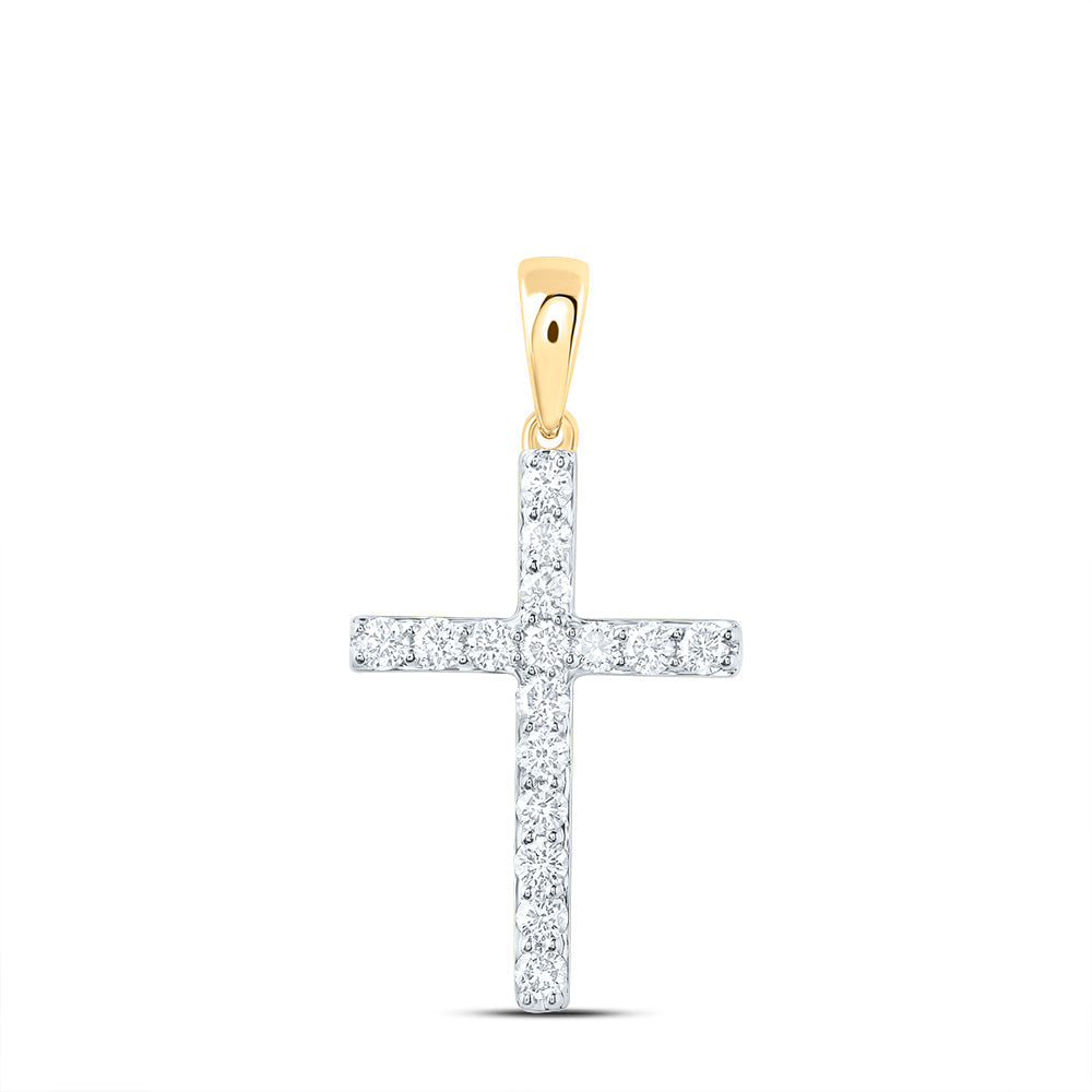 1/3CTW-NAT DIA NK CROSS PENDANT Daisy Joyeria