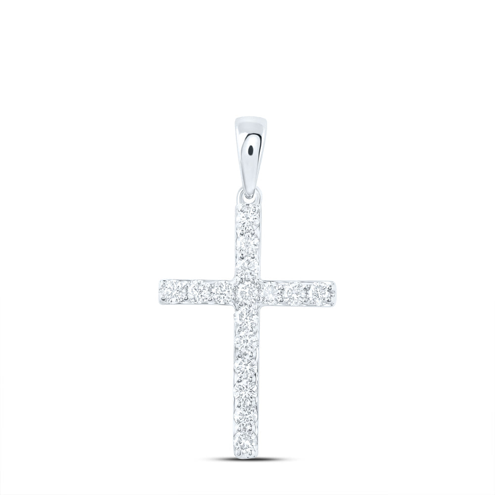 1/3CTW-NAT DIA NK CROSS PENDANT Daisy Joyeria