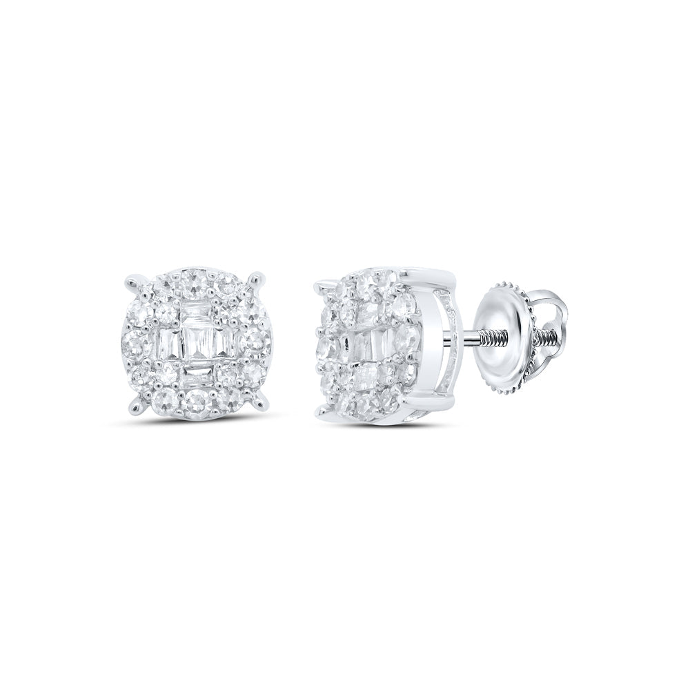 1/4CTW-DIA NK ROUND SHAPE EARRING Daisy Joyeria