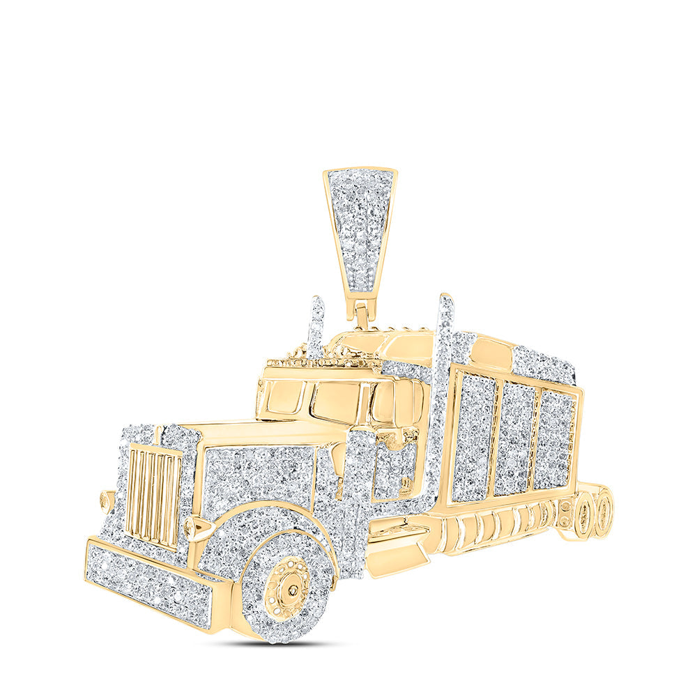1CTW-DIA NK TRUCK MENS CHARM Daisy Joyeria