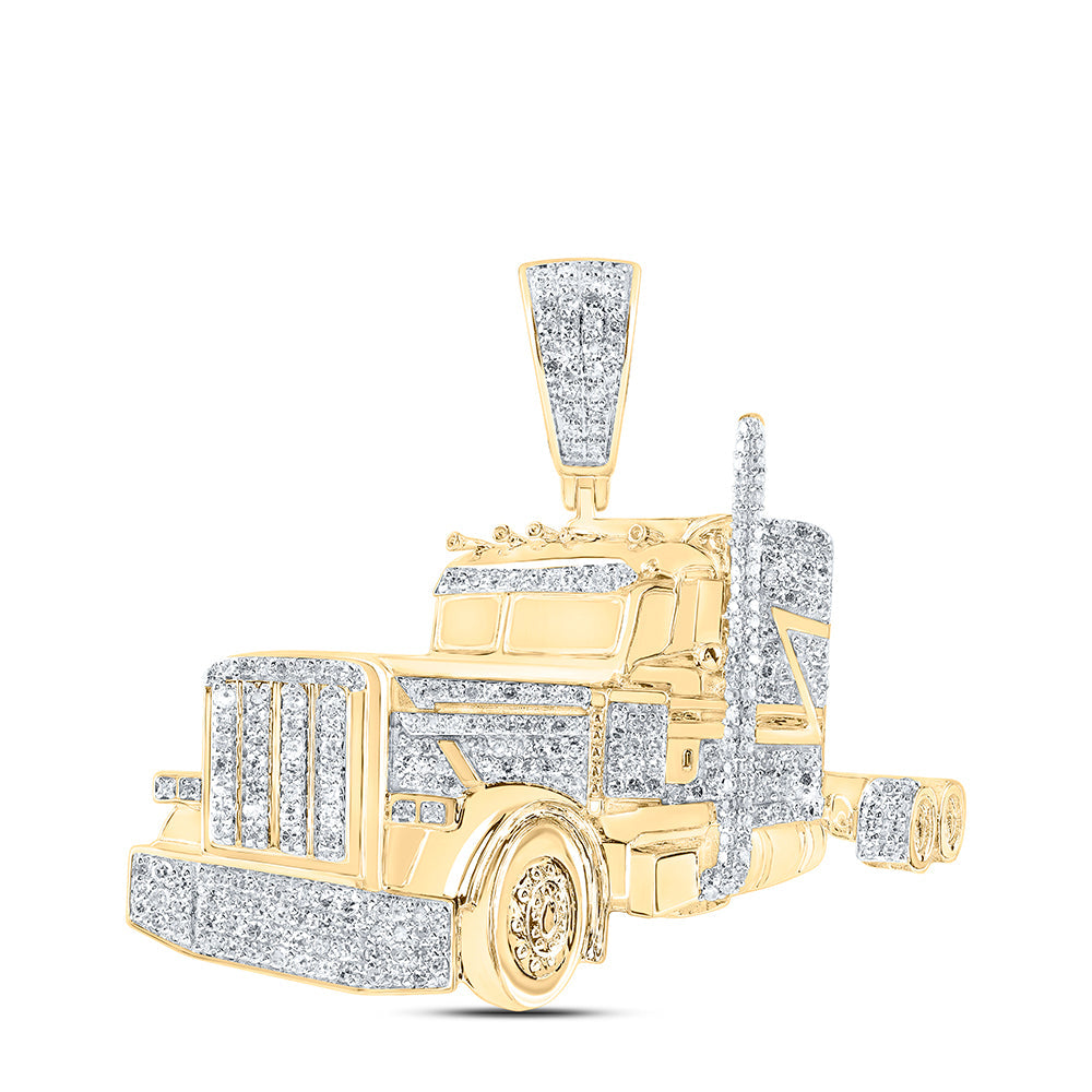 7/8CTW-DIA NK TRUCK MENS CHARM Daisy Joyeria