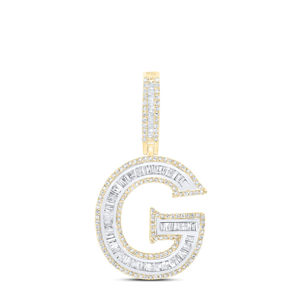 1 CTW-DIA P1 INITIAL "G" MENS PENDANT Daisy Joyeria