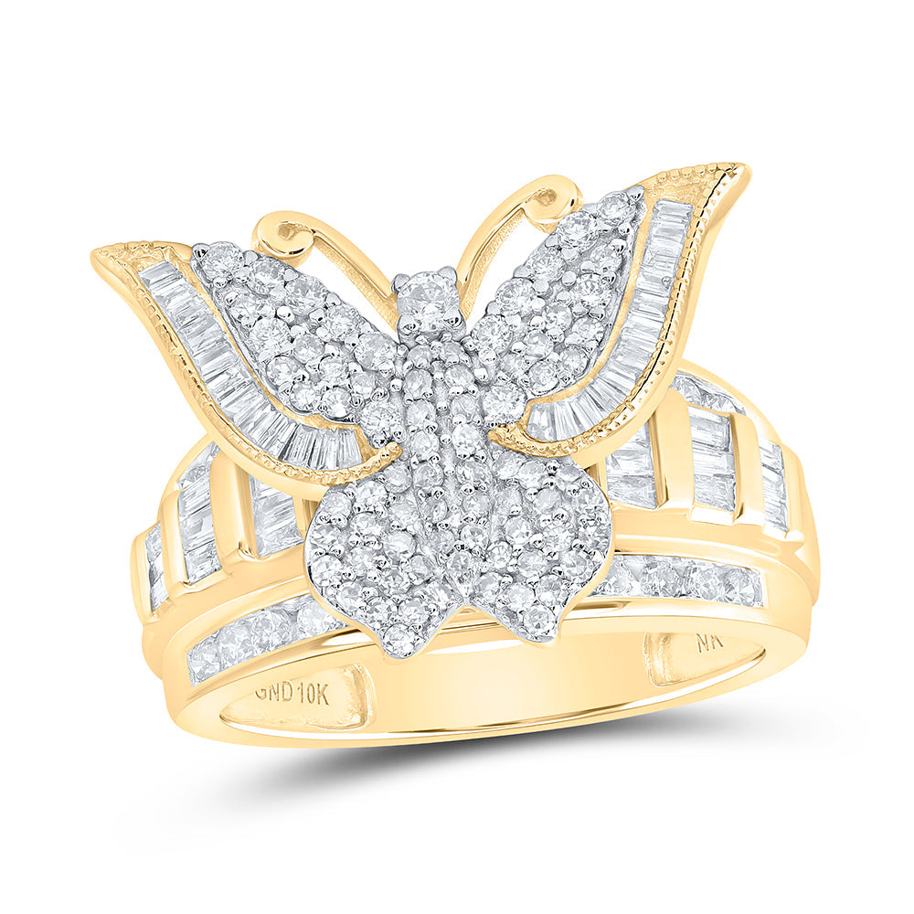 1CTW-DIA NK FASHION BUTTERFLY RING 7 Daisy Joyeria