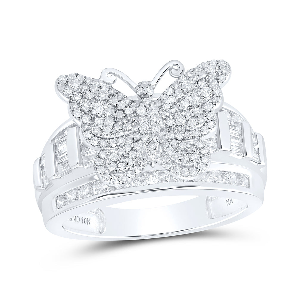 1CTW-DIA NK FASHION BUTTERFLY RING 7 Daisy Joyeria