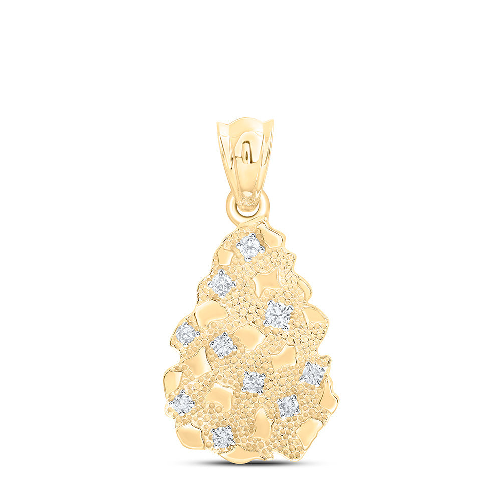3/4CTW-DIA NK MENS NUGGET PENDANT Daisy Joyeria