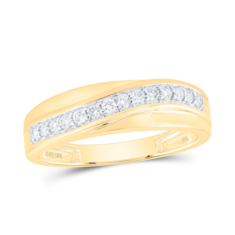 1CTW-DIA NK ROUND SHAPE His Hers TRIO SET Daisy Joyeria