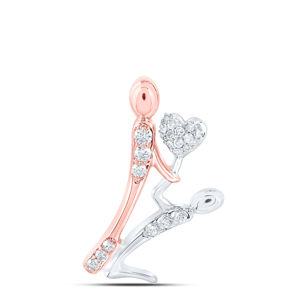 1/8CTW-DIA NK GIFT HEART PENDANT Daisy Joyeria
