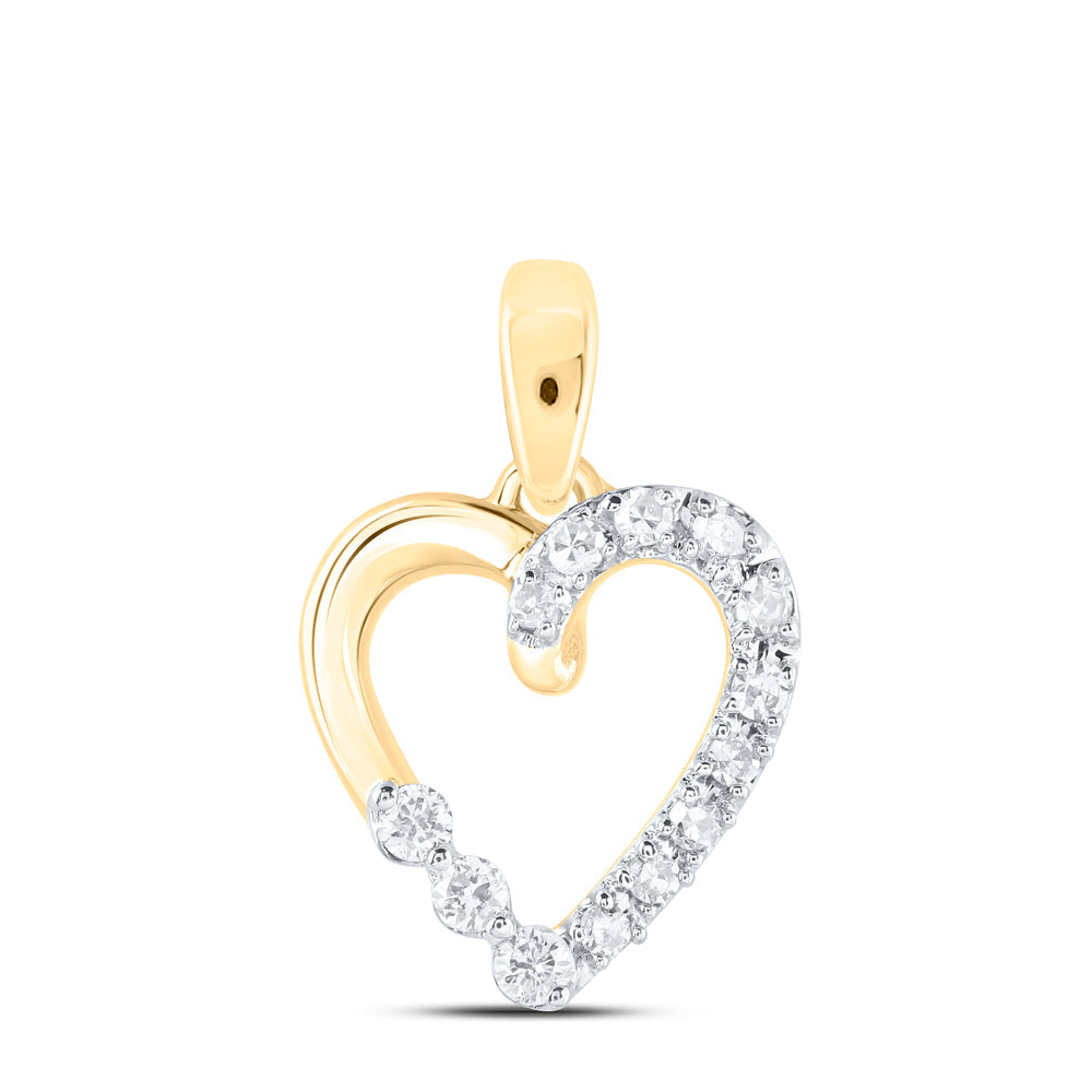 1/20CTW-NAT DIA NK GIFT HEART PENDANT Daisy Joyeria