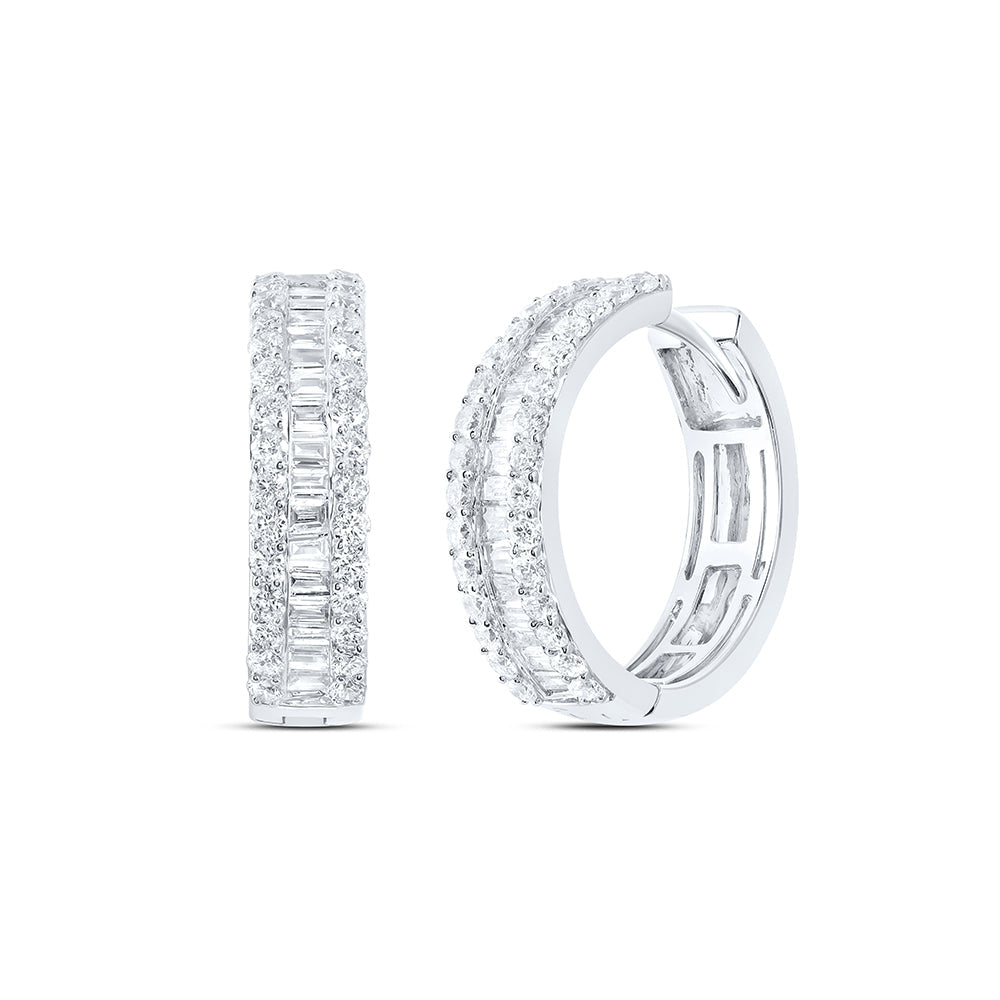 1 3/8CTW-DIA ANA M HOOP EARRING Daisy Joyeria