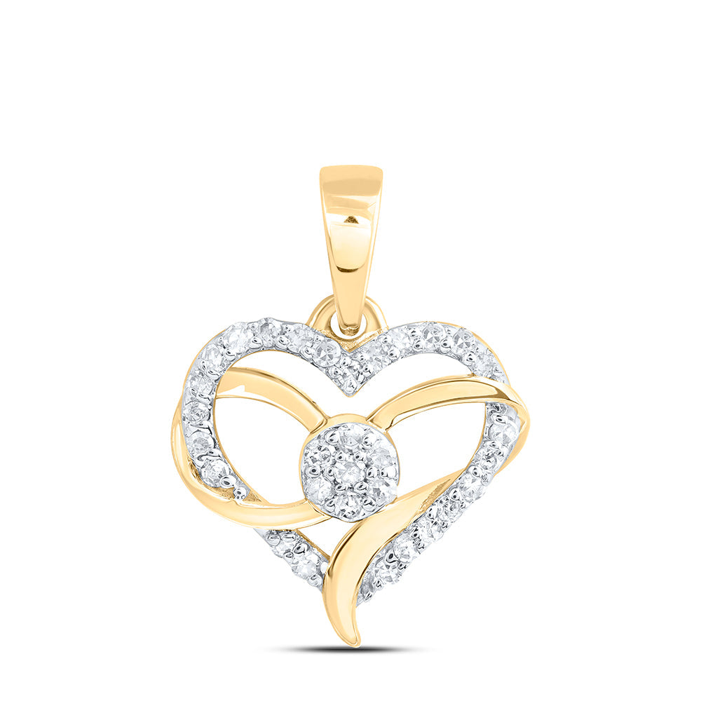 1/8CTW-DIA NK GIFT HEART PENDANT Daisy Joyeria