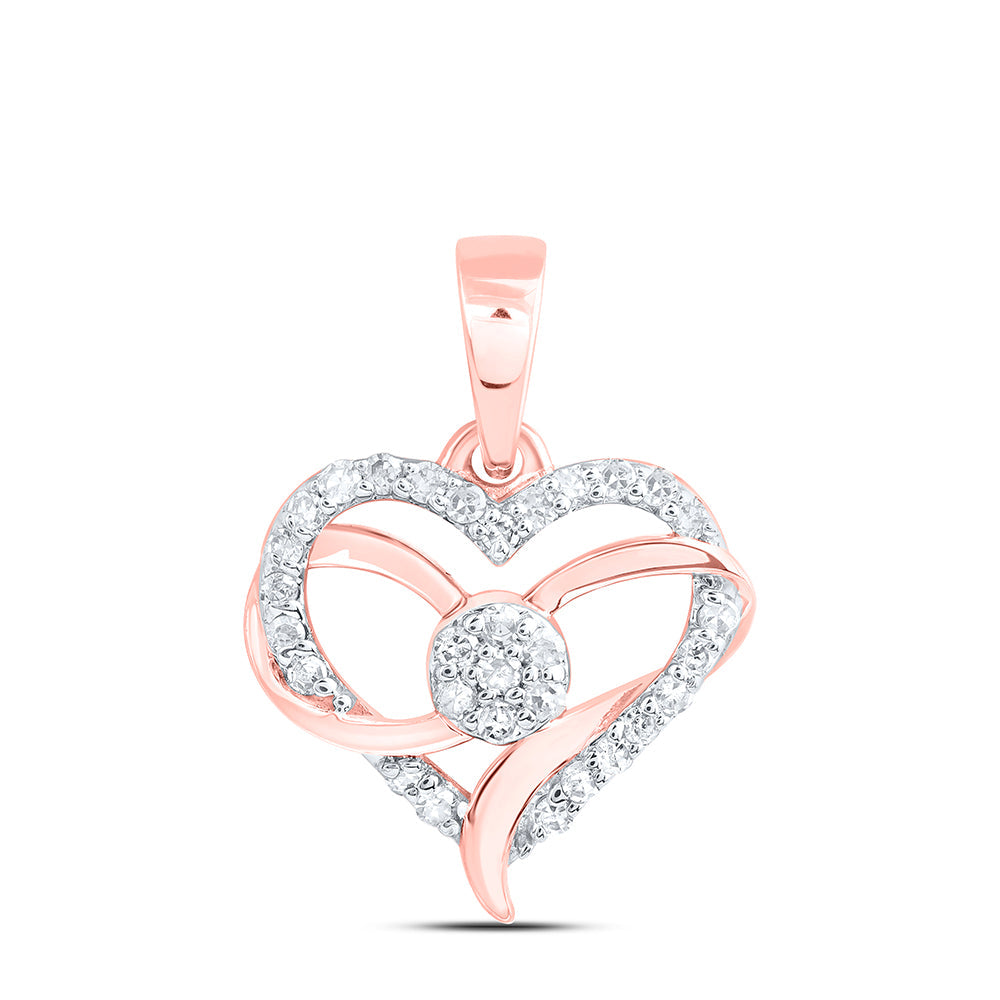 1/8CTW-DIA NK GIFT HEART PENDANT Daisy Joyeria