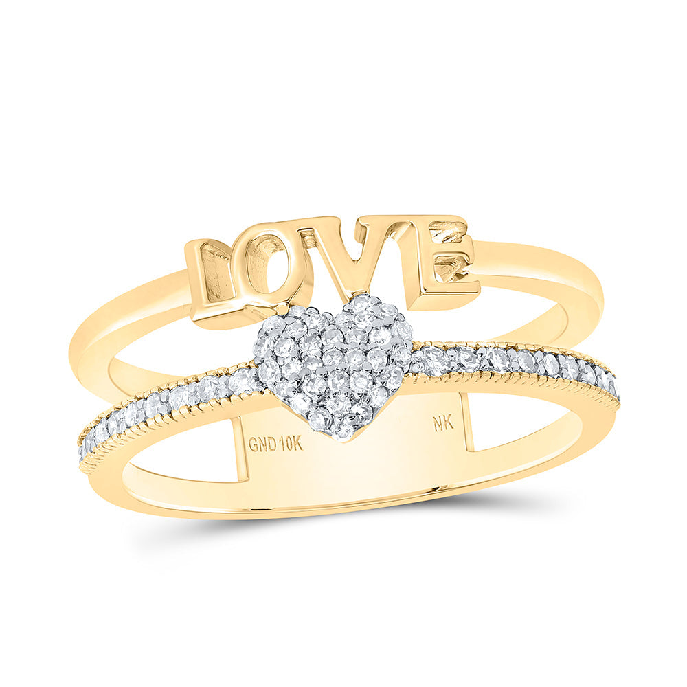 1/5CTW-DIA NK GIFT HEART LOVE RING 7 Daisy Joyeria