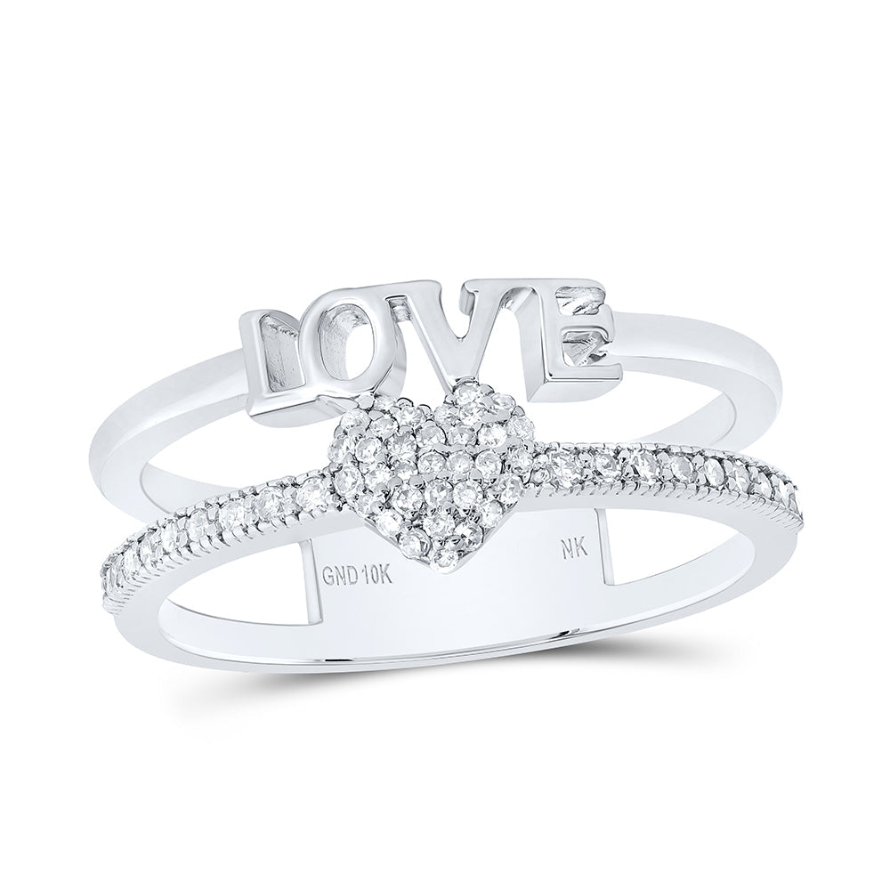 1/5CTW-DIA NK GIFT HEART LOVE RING 7 Daisy Joyeria