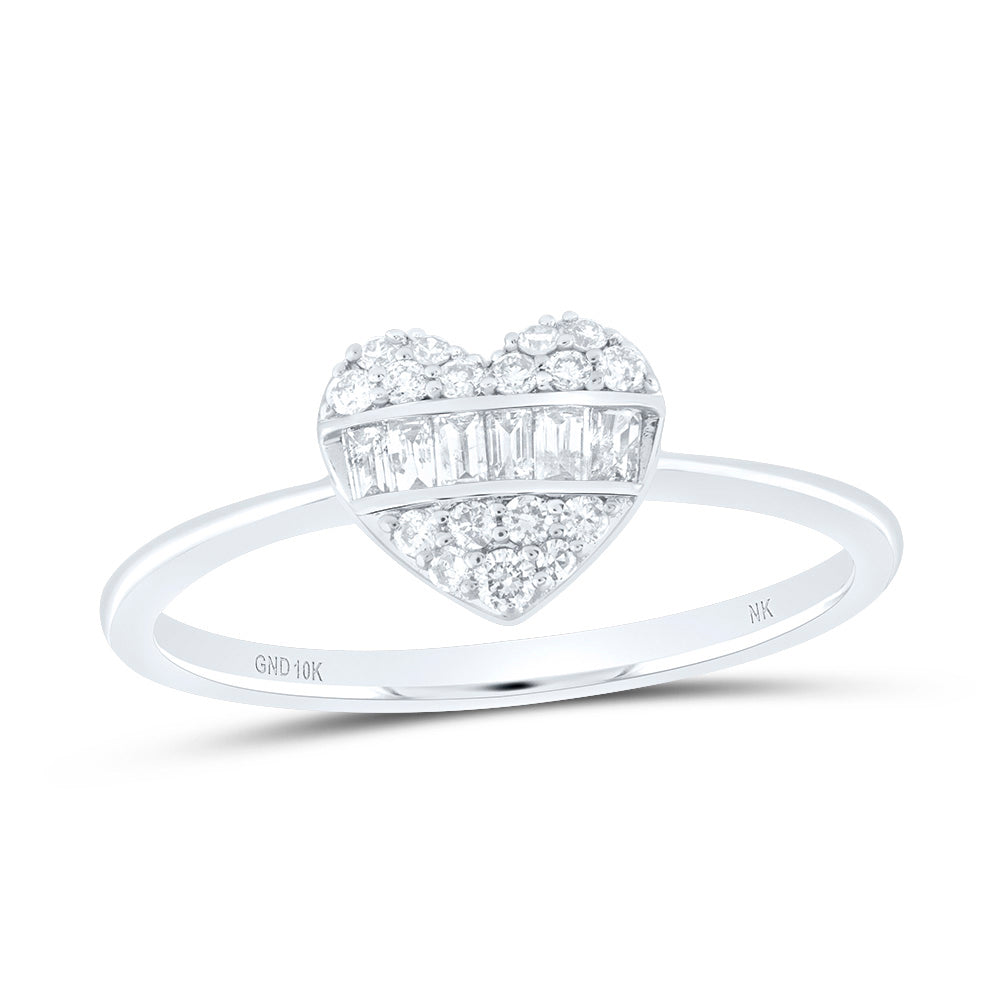 1/4CTW-DIA NK FASHION HEART RING 7 Daisy Joyeria