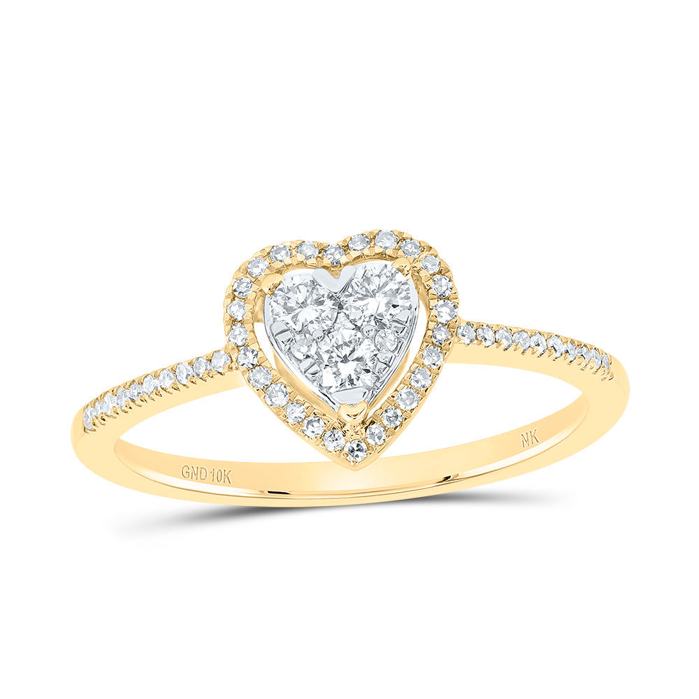 1/4CTW-DIA NK FASHION HEART RING 7 Daisy Joyeria
