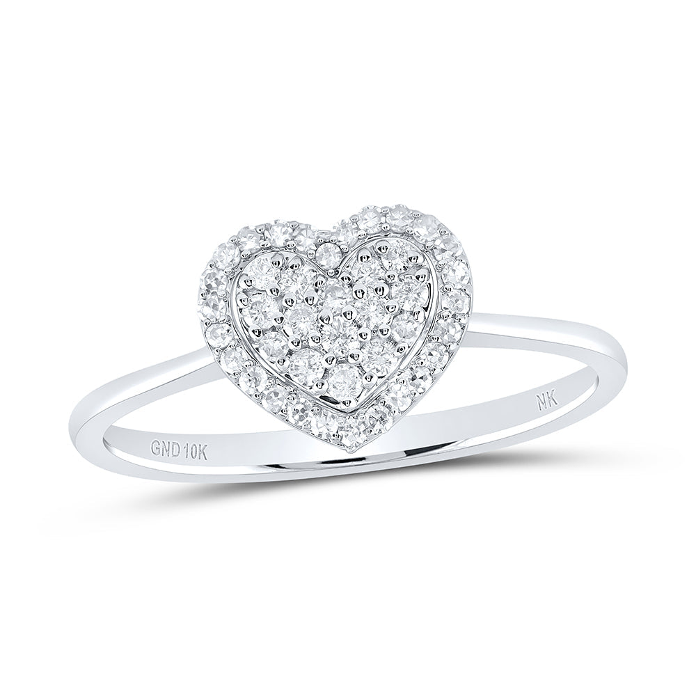 1/4CTW-DIA NK FASHION HEART RING 7 Daisy Joyeria