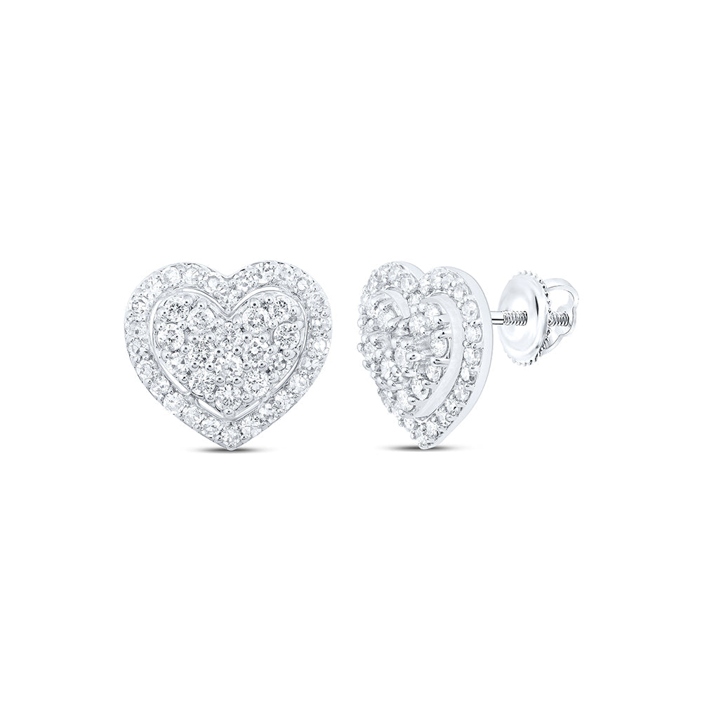 1/2CTW-DIA NK FASHION HEART EARRING Daisy Joyeria