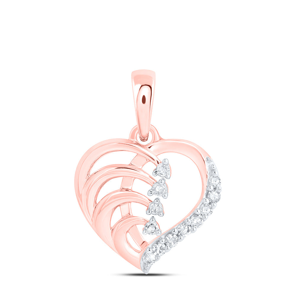 1/12CTW-DIA NK GIFT HEART PENDANT Daisy Joyeria