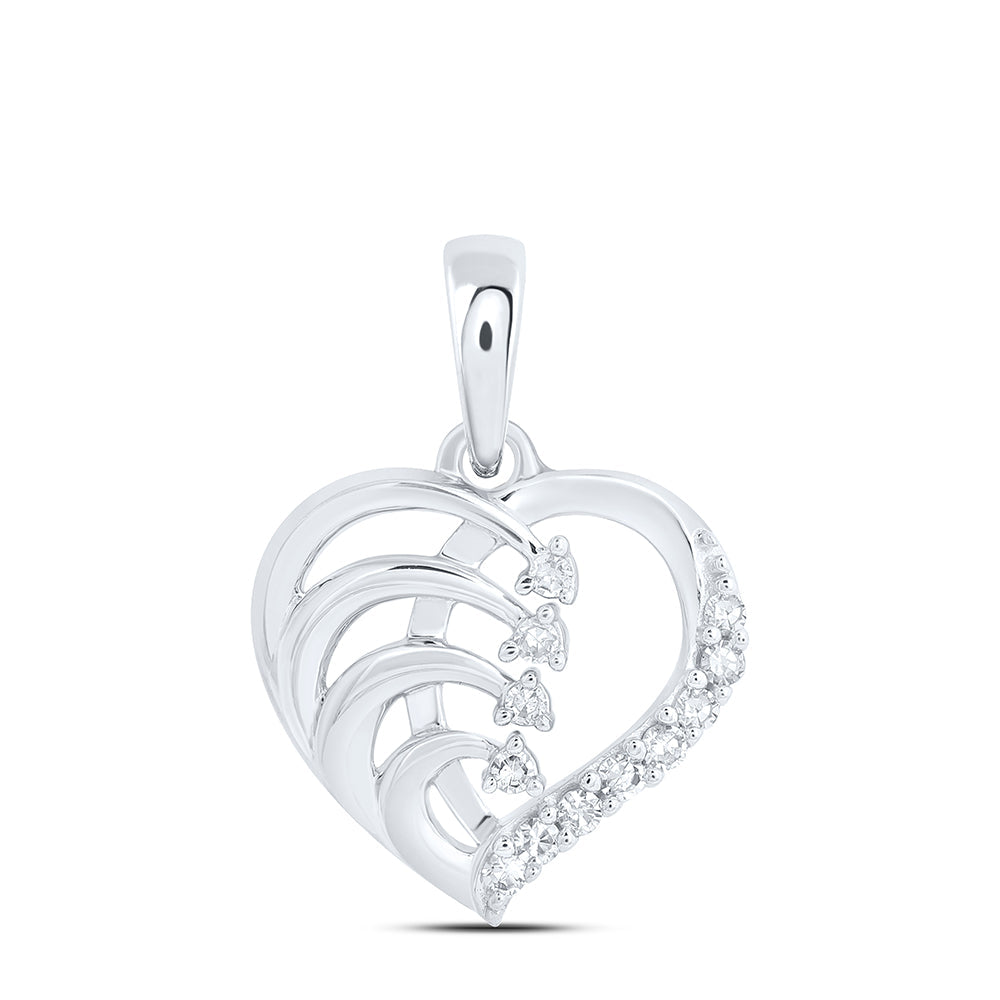 1/12CTW-DIA NK GIFT HEART PENDANT Daisy Joyeria