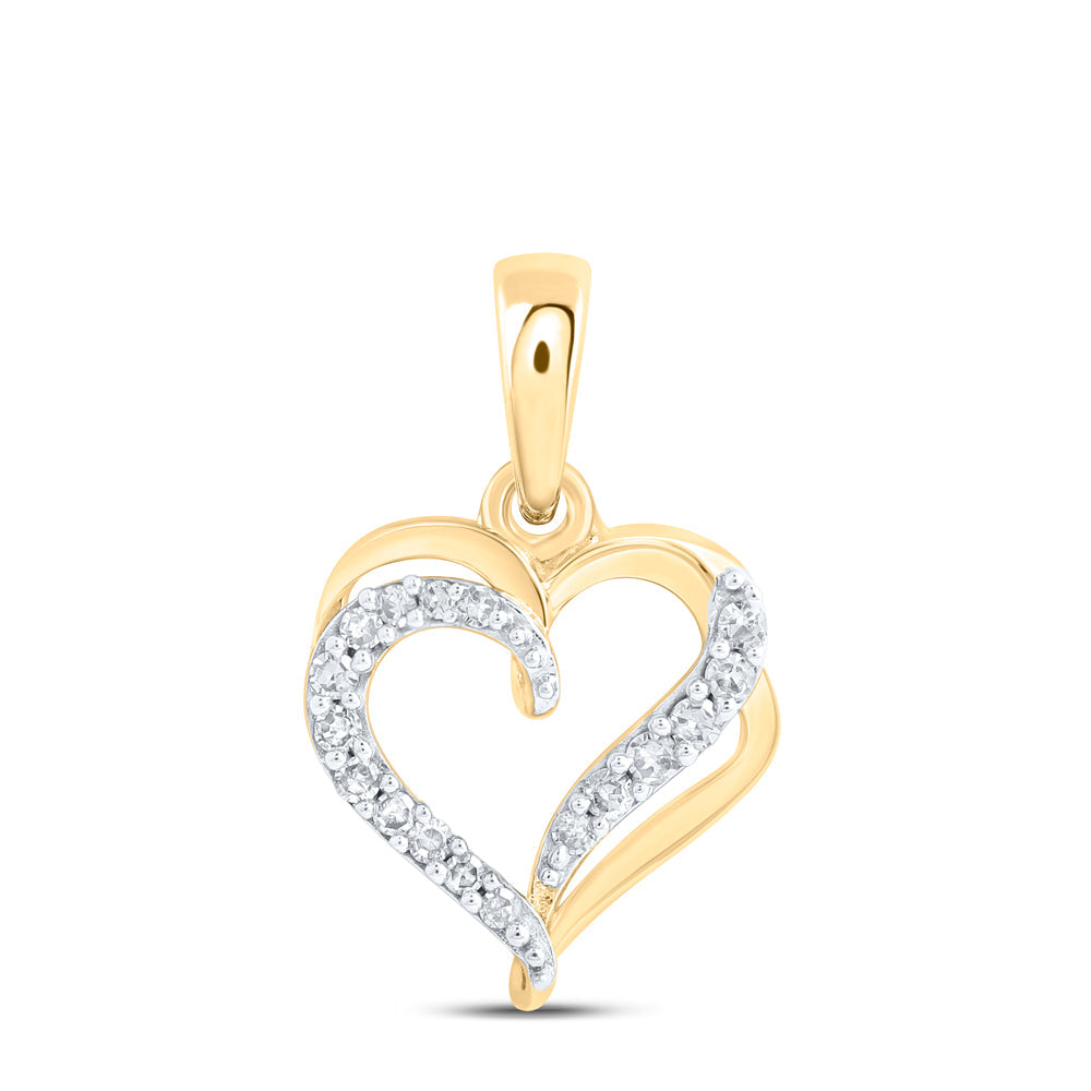 1/12CTW-DIA NK GIFT HEART PENDANT Daisy Joyeria