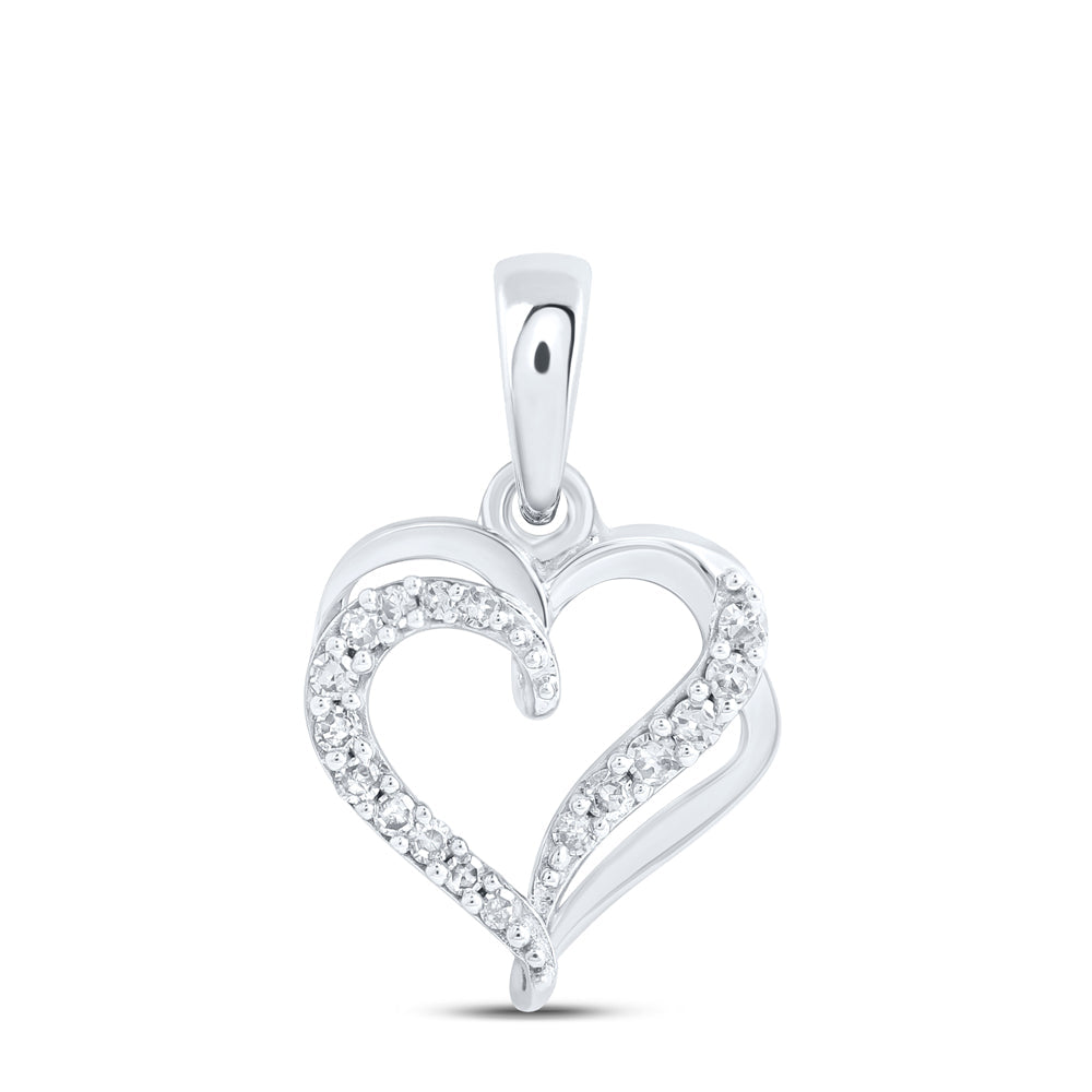 1/12CTW-DIA NK GIFT HEART PENDANT Daisy Joyeria