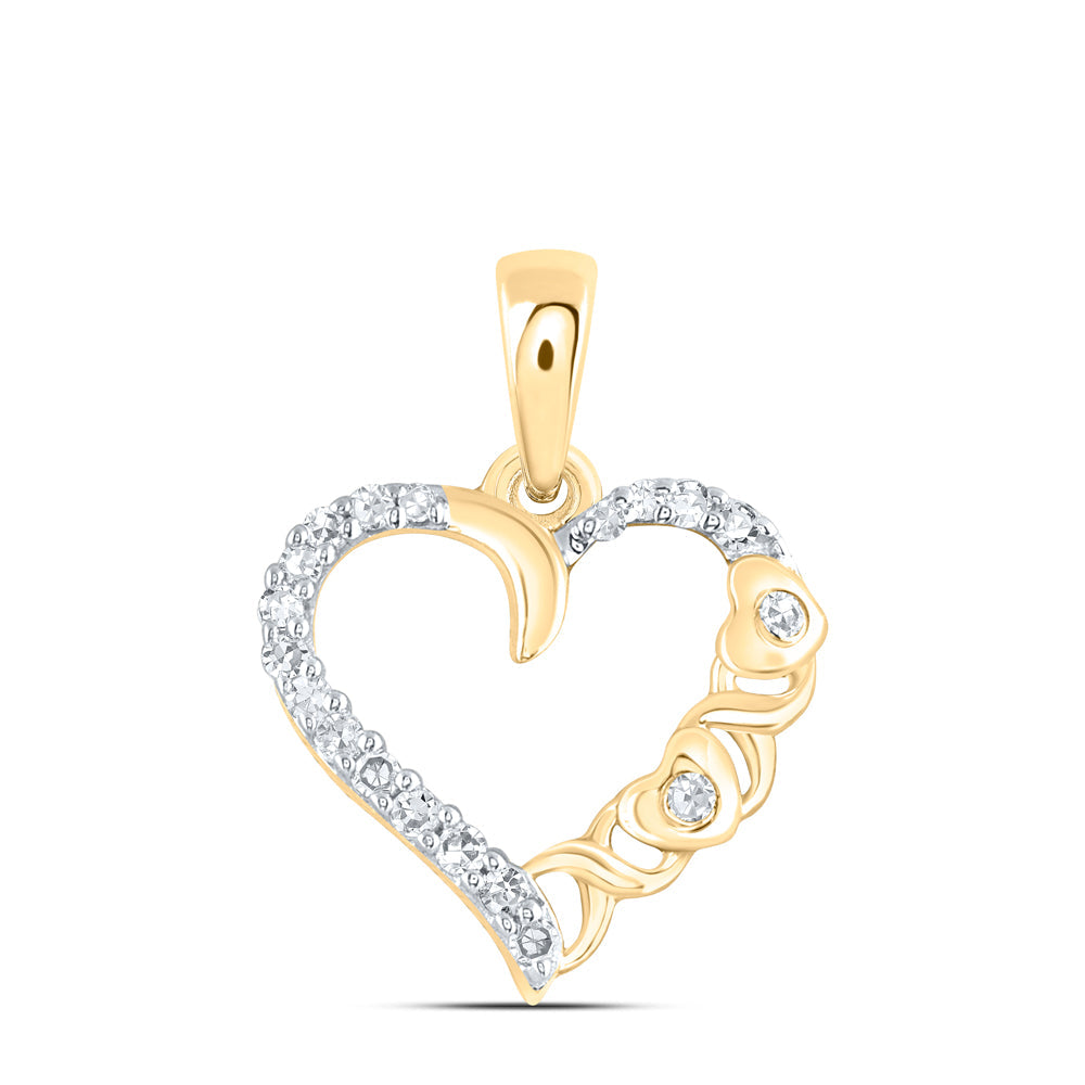1/12CTW-DIA NK GIFT HEART PENDANT Daisy Joyeria