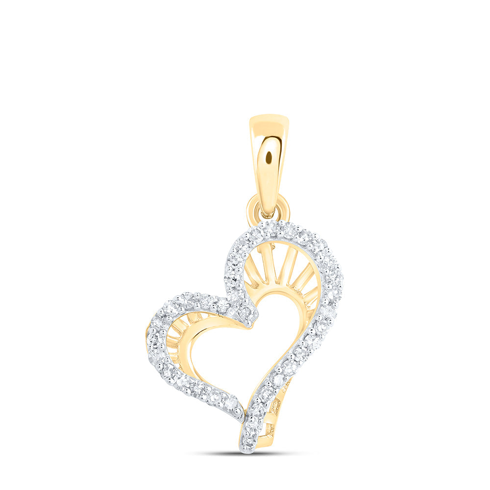 1/10CTW-NAT DIA NK GIFT HEART PENDANT Daisy Joyeria