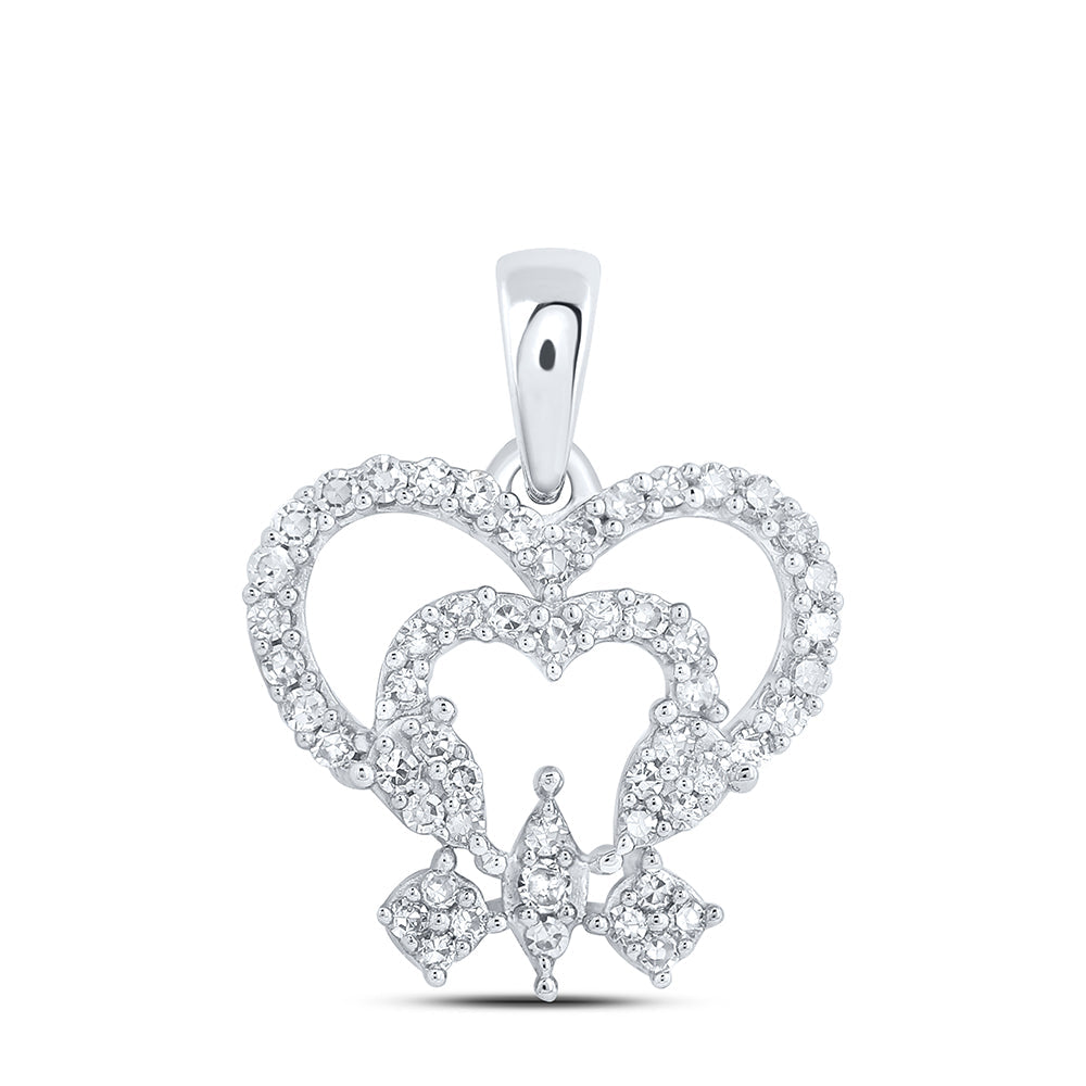 1/5CTW - DIA NK GIFT HEART PENDANT Daisy Joyeria