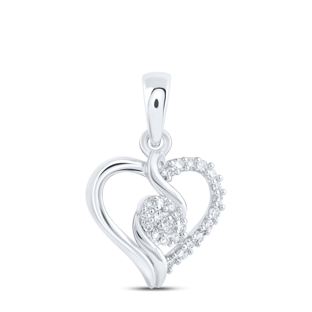 1/10CTW - DIA NK GIFT HEART PENDANT Daisy Joyeria