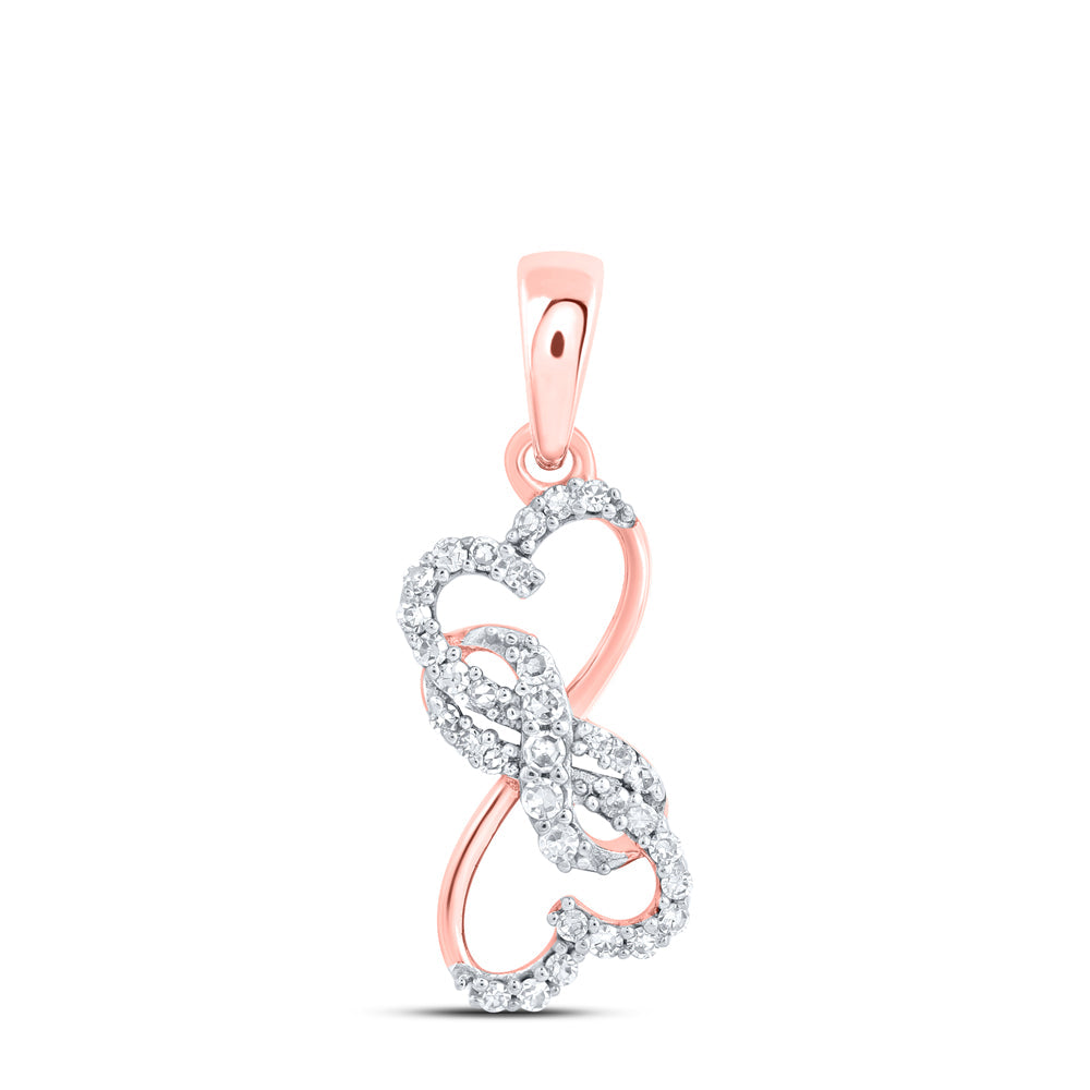 1/10CTW - DIA NK GIFT INFINITY HEART PENDANT Daisy Joyeria