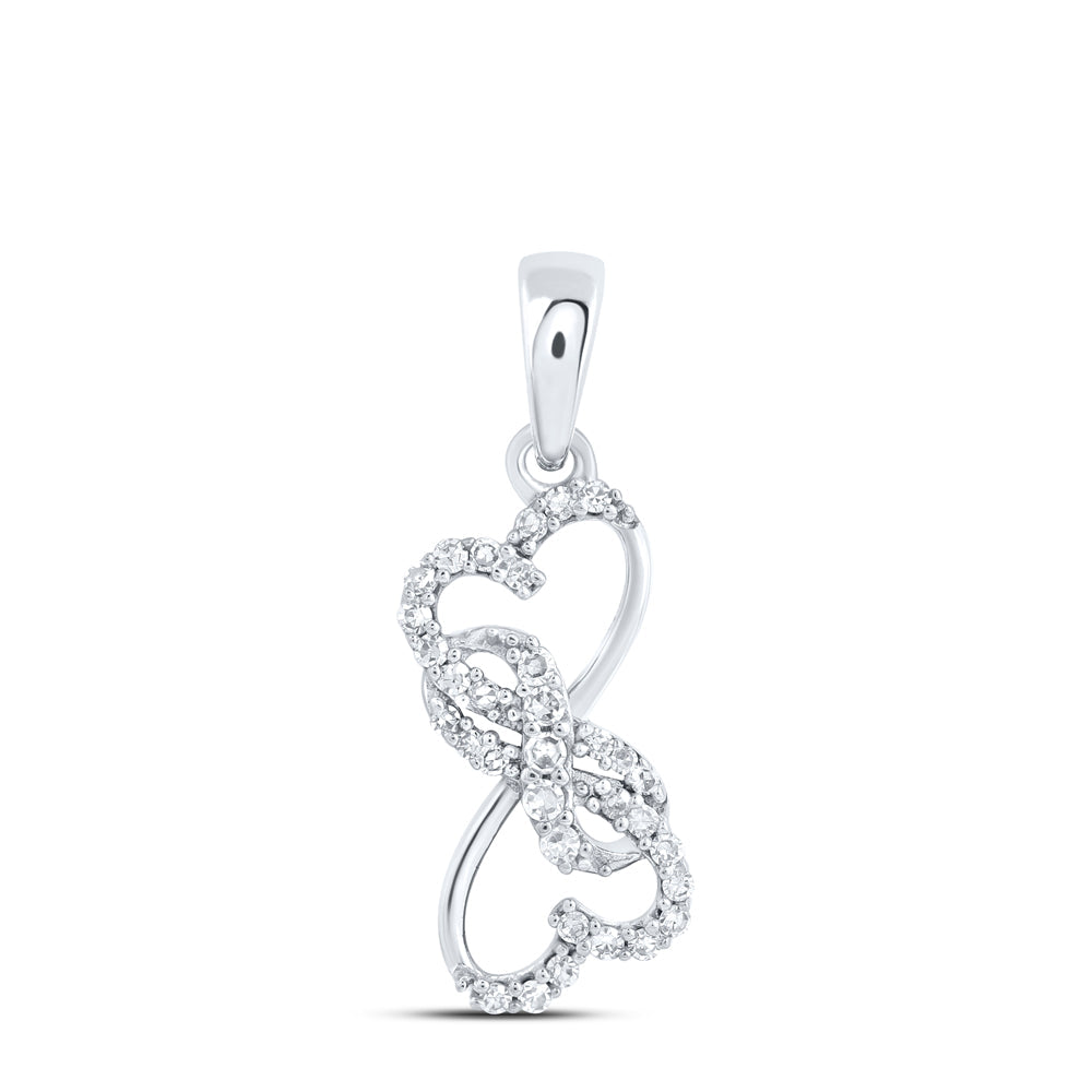 1/10CTW - DIA NK GIFT INFINITY HEART PENDANT Daisy Joyeria