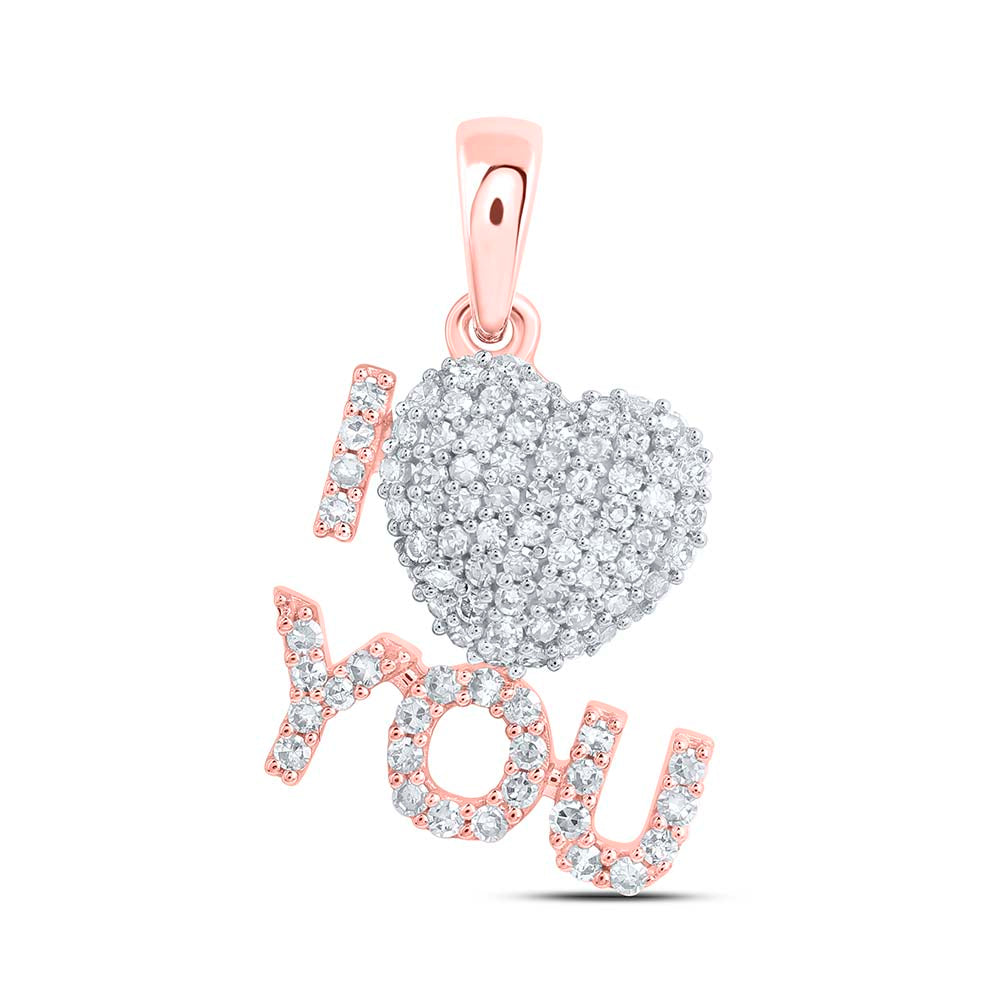 1/3CTW - DIA NK GIFT "I LOVE YOU" HEART PENDANT Daisy Joyeria