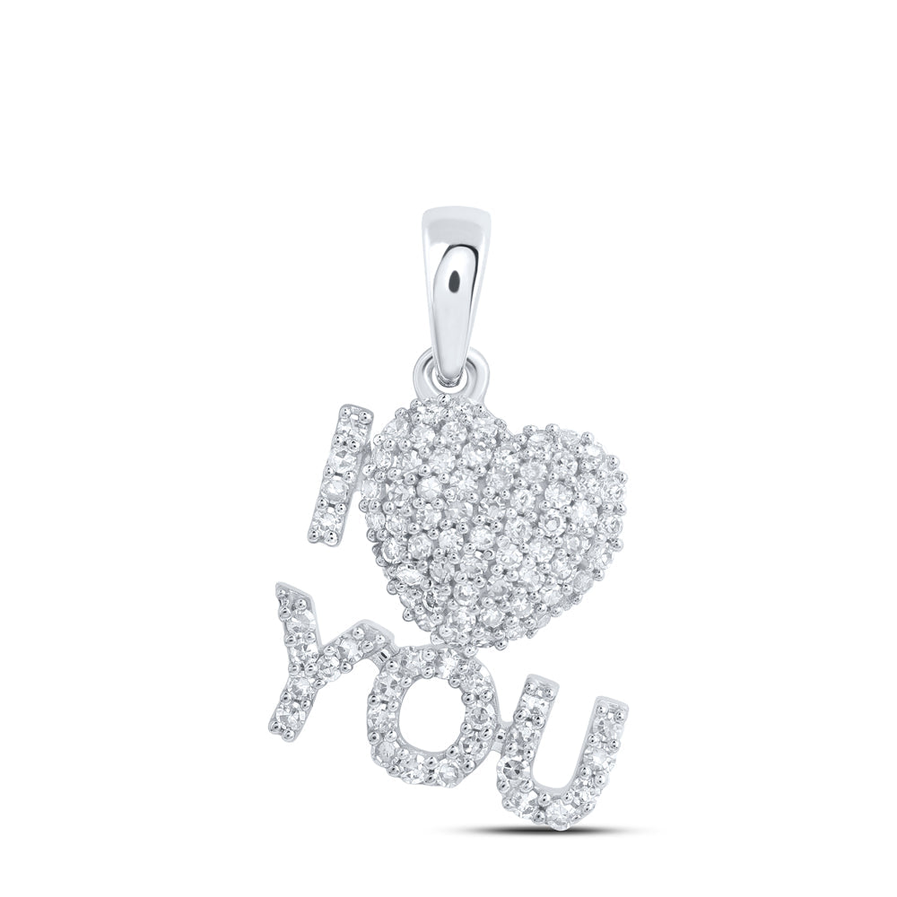 1/3CTW - DIA NK GIFT "I LOVE YOU" HEART PENDANT Daisy Joyeria
