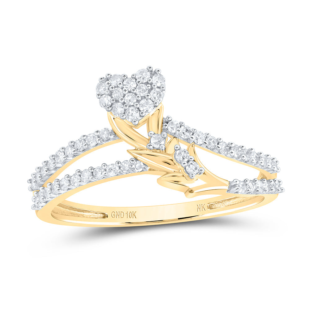1/4CTW-DIA NK GIFT HEART RING 7 Daisy Joyeria