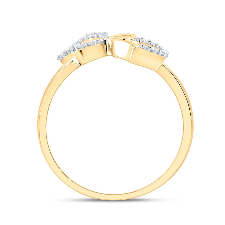 1/10CTW-DIA NK GIFT BUTTERFLY HEART RING 7 Daisy Joyeria
