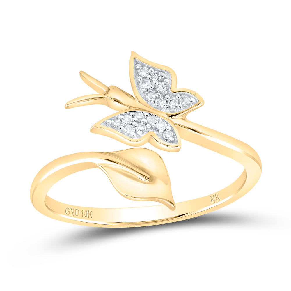 1/20CTW-DIA NK GIFT BUTTERFLY RING 7 Daisy Joyeria