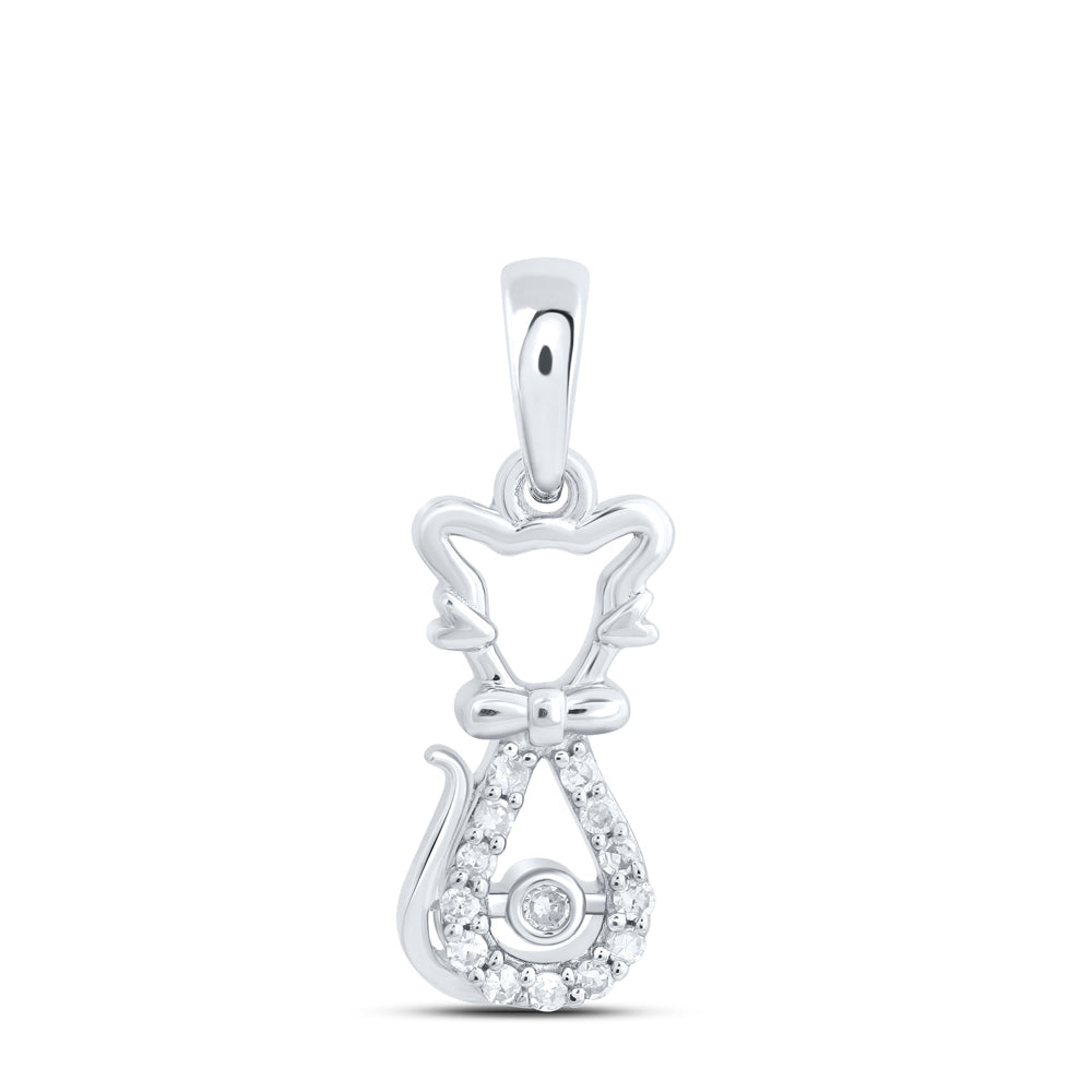 1/20CTW-DIA NK GIFT CAT PENDANT Daisy Joyeria