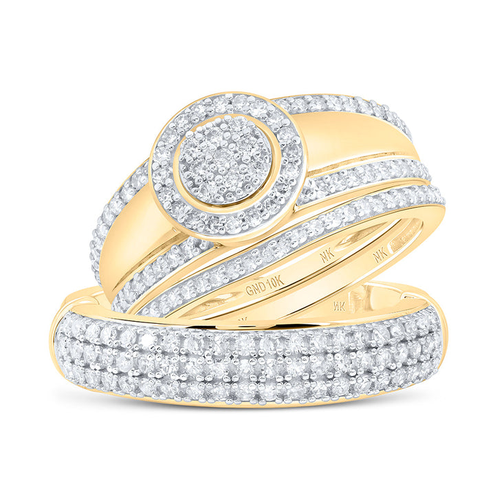 1CTW-DIA NK TRIO SET Daisy Joyeria