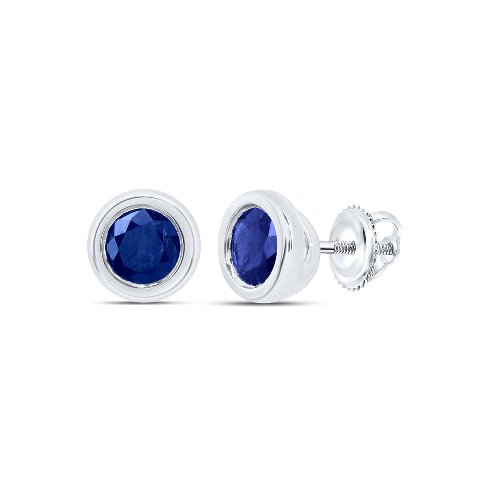 4 MM-DIA BS-RD NAT GEM ROUND STUD EARRING Daisy Joyeria
