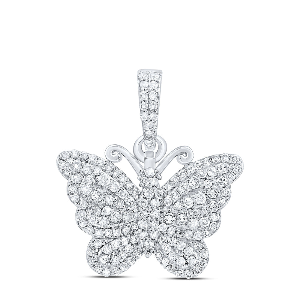 3/8CTW-DIA NK BUTTERFLY FASHION PENDANT Daisy Joyeria