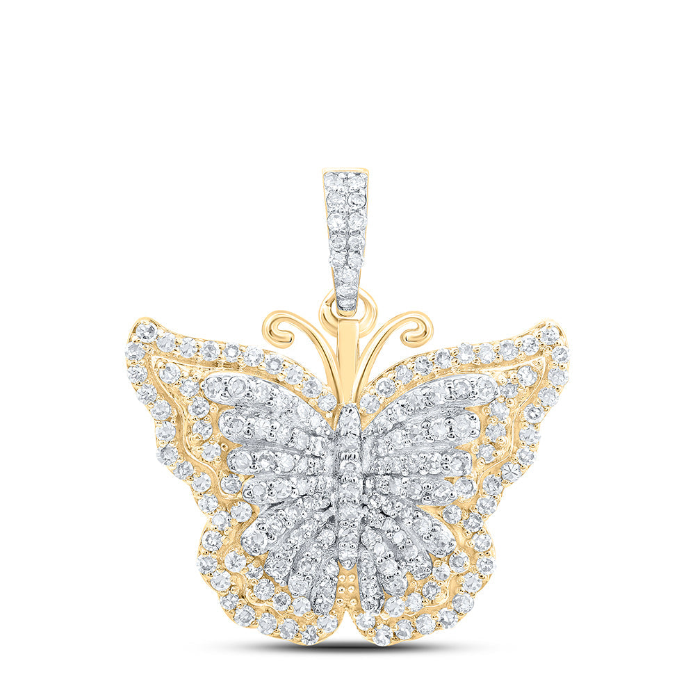 5/8CTW-DIA NK BUTTERFLY FASHION PENDANT Daisy Joyeria
