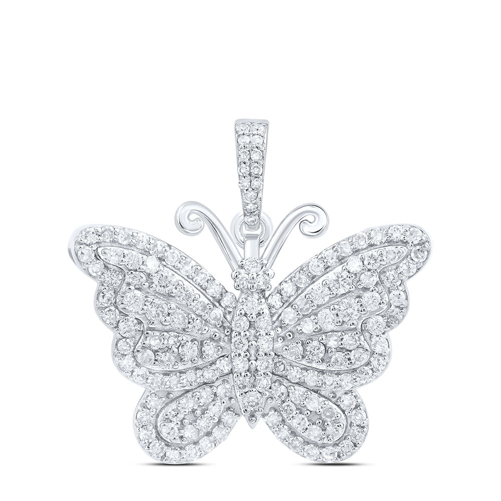 3/4CTW-DIA NK BUTTERFLY FASHION PENDANT Daisy Joyeria
