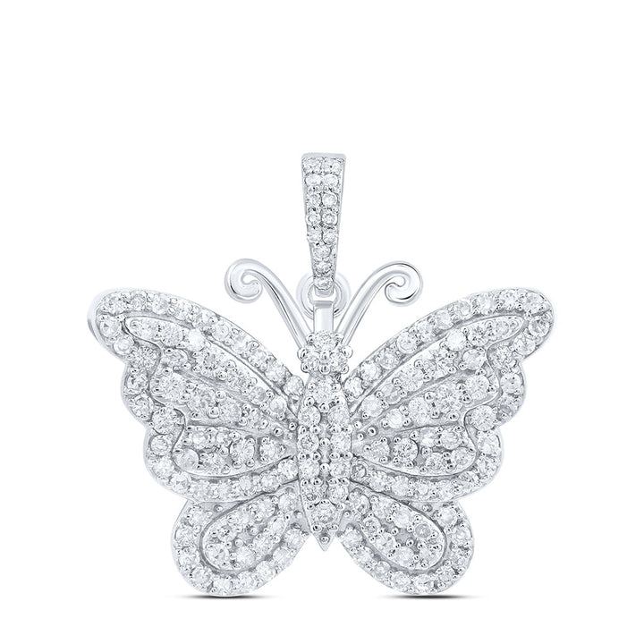 3/4CTW-DIA NK BUTTERFLY FASHION PENDANT Daisy Joyeria