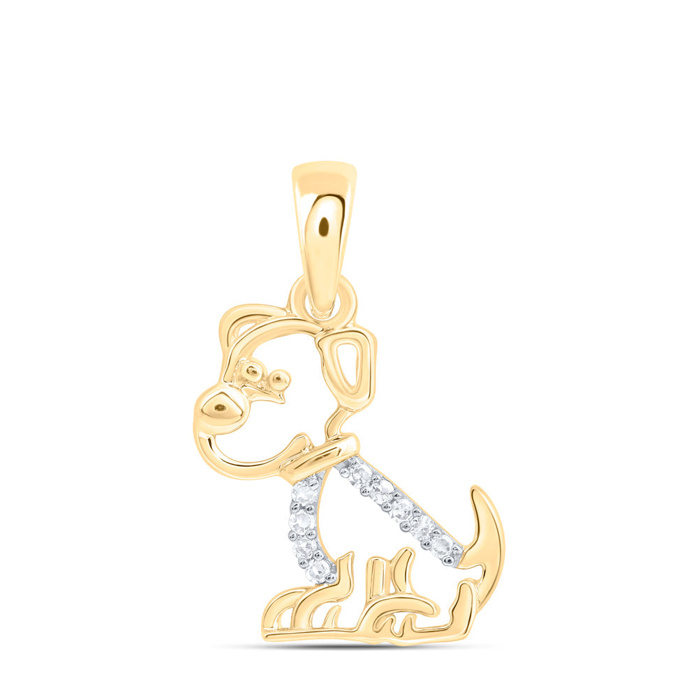 0.03CTW-DIA NK GIFT DOG PENDANT Daisy Joyeria
