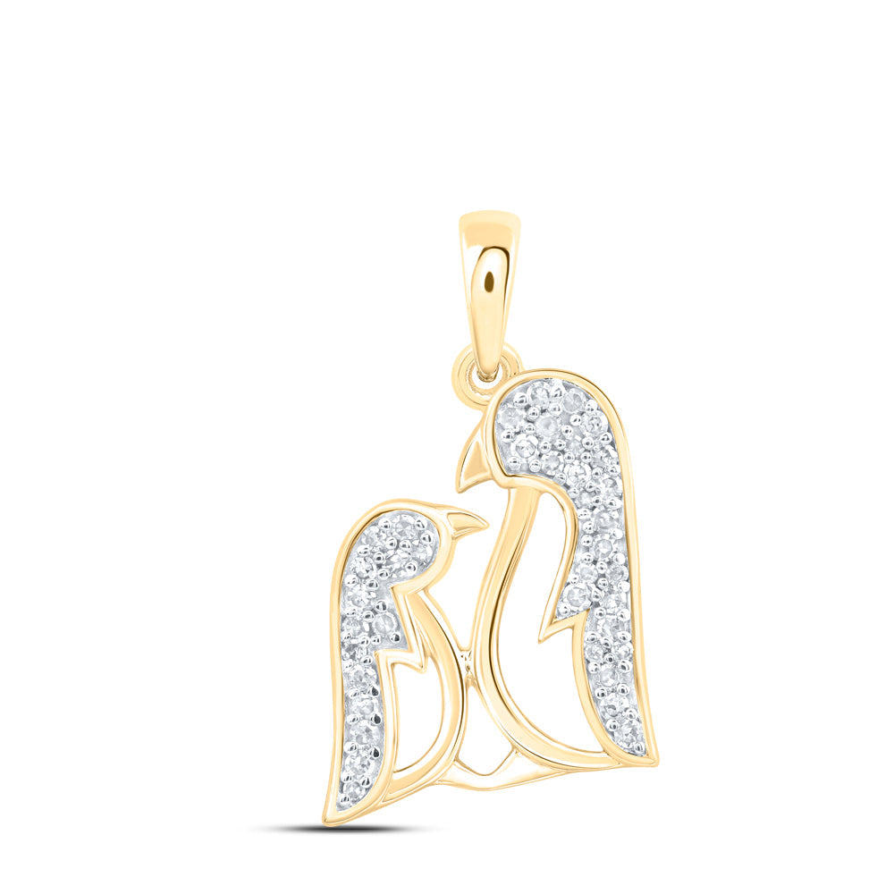 1/8CTW-NAT DIA NK GIFT PENGUIN PENDANT Daisy Joyeria