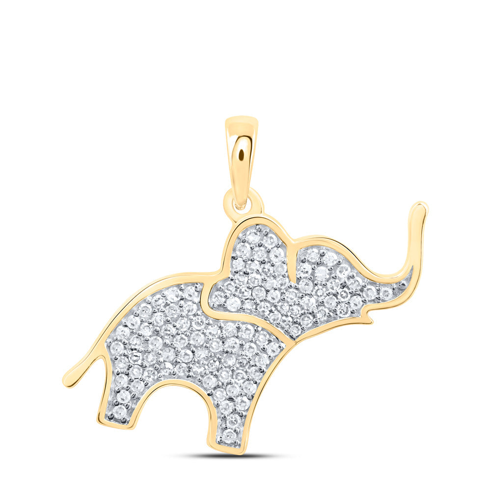 1/3CTW-NAT DIA NK GIFT ELEPHANT PENDANT Daisy Joyeria