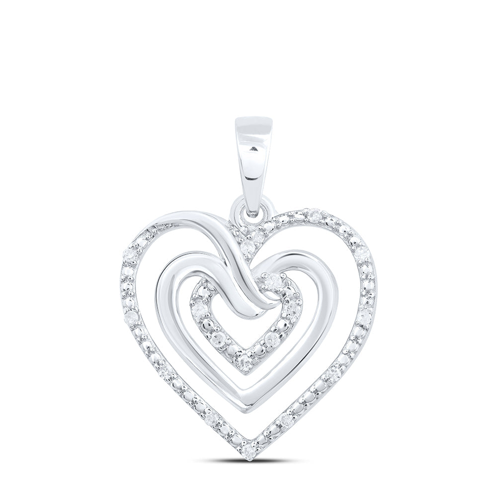 1/20CTW-NAT DIA P1 GIFT HEART PENDANT Daisy Joyeria